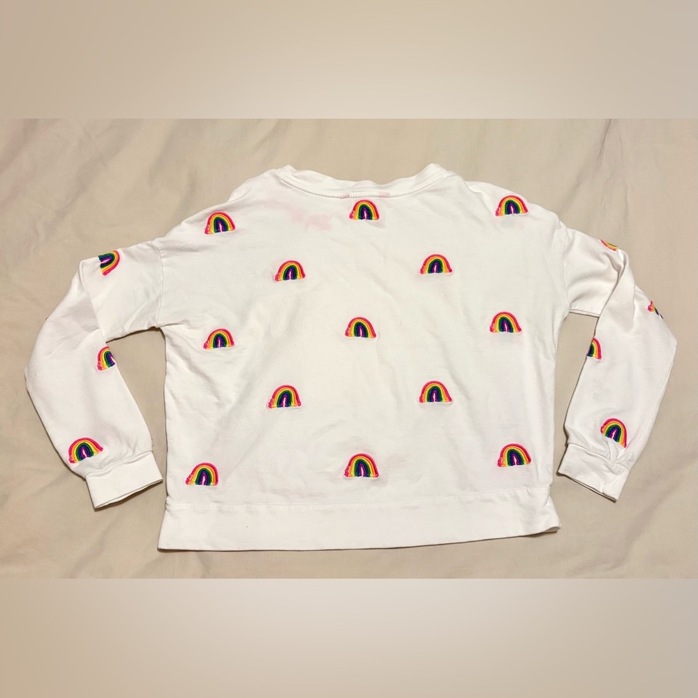 Lily Pulitzer Sheridan Rainbow Sweatshirt 100% Cotton size XXS - Picture 3 of 7
